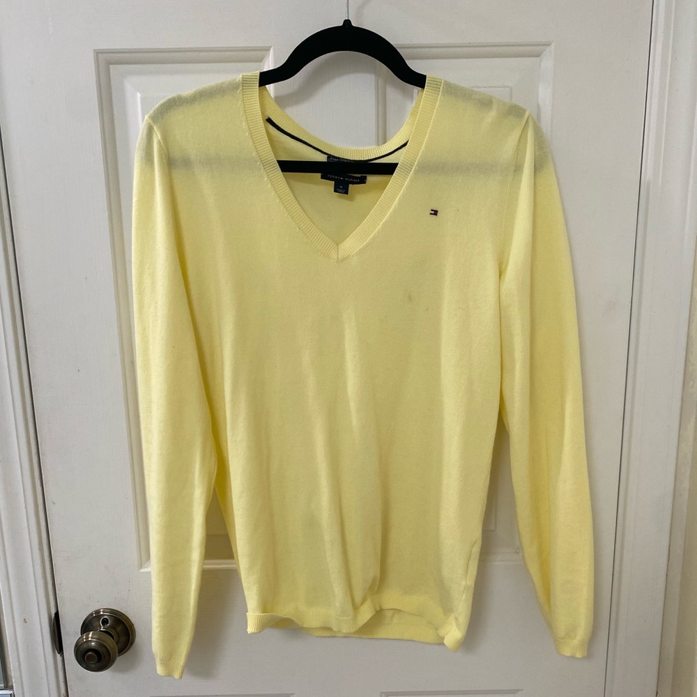 TOMMY HILFIGER YELLOW SWEATER